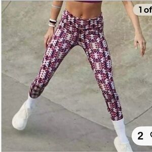 Free People FP Movement Ashford Lose Control Multicolor Print Leggings size Med